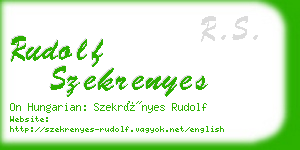 rudolf szekrenyes business card